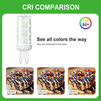 GY G9 LED izzó meleg fehér 3000K 4,9W 75W helyettesítő 908 lumen flicker-free 5db 6