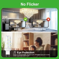 GY G9 LED izzó meleg fehér 3000K 4,9W 75W helyettesítő 908 lumen flicker-free 5db 7