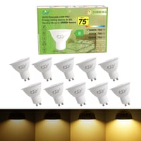 GY GU10 LED prigušiva žarulja, toplo bijela, 4,9W, 780 lumena, 3000K, zamjena za 75W halogenu žarulju, kut snopa 120°, štedna, 10 komada 1
