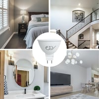 LED žiarovka GU5.3 MR16, studená biela 6500K, 4,5W, 663 lúmenov, uhol vyžarovania 110°, nestmievateľná, náhrada za 40W, 12V AC/DC, balenie 12 ks 9