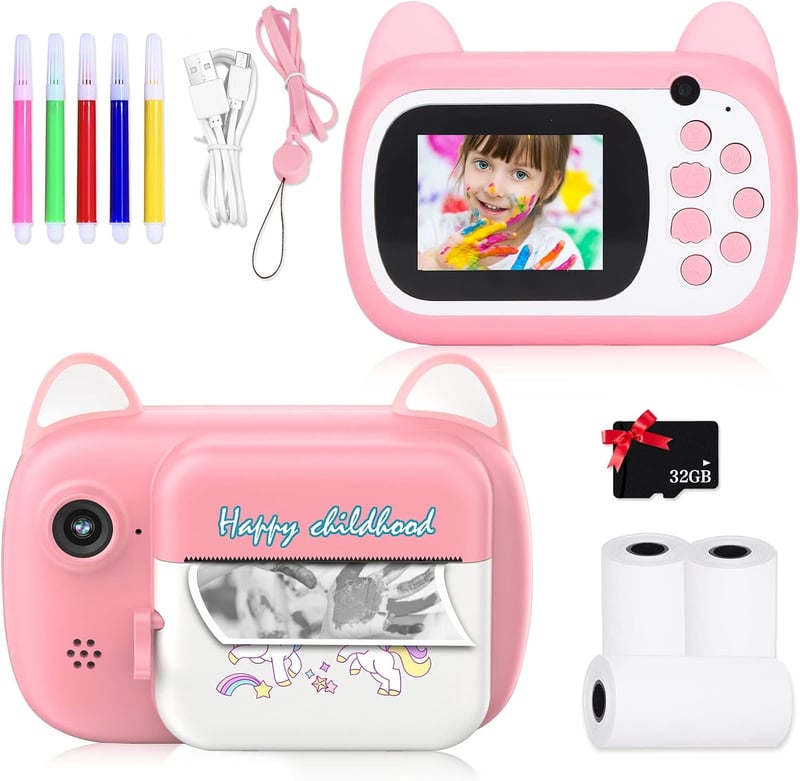 Gyerek Digitális Fényképezőgép 2,4" Kijelzővel 1080P HD 12MP 32GB
