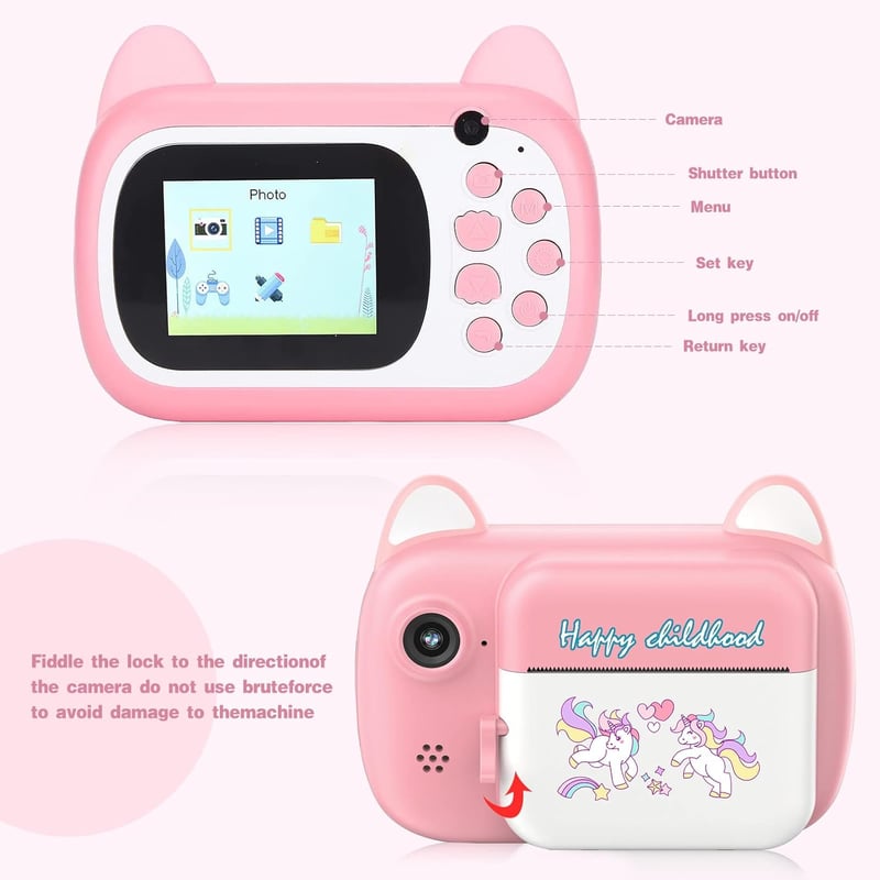 Gyerek Digitális Fényképezőgép 2,4" Kijelzővel 1080P HD 12MP 32GB