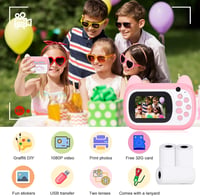 Gyerek Digitális Fényképezőgép 2,4" Kijelzővel 1080P HD 12MP 32GB 4