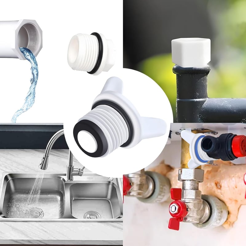 Gyipe Blanking Plugs 36db Vízcsap Dugó BSP Menet Gumi Tömítéssel Mosógéphez