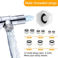 Gyipe Blanking Plugs 36db Vízcsap Dugó BSP Menet Gumi Tömítéssel Mosógéphez 5