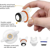Gyipe Blanking Plugs 36db Vízcsap Dugó BSP Menet Gumi Tömítéssel Mosógéphez 2