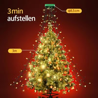 GYLEFY 3m 480 LED Karácsonyfa Fényfüzér 16 Ágú Meleg Fehér Vízálló Beltéri Kültéri - 3 metres, Warm White 5