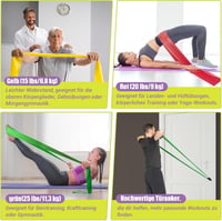 GYMERK Fitness szalag szett 3 darab 1,8m ellenállásos gumiszalag jóga edzéshez 6