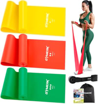 GYMERK Fitness szalag szett 3 darab 1,8m ellenállásos gumiszalag jóga edzéshez 1