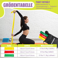 GYMERK Fitness szalag szett 3 darab 1,8m ellenállásos gumiszalag jóga edzéshez 2
