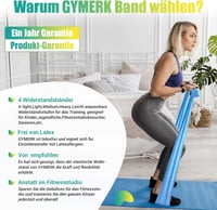 GYMERK Fitneszbandz szett 4 darab, 1,8-2M ellenállásos gumiszalag, jóga pilates edzéshez 3