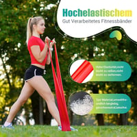 GYMERK Fitneszbandz szett 4 darab, 1,8-2M ellenállásos gumiszalag, jóga pilates edzéshez 2