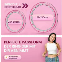 Inteligentný hula hoop Gymside Hoopside Pro Original – tichý, nepadá, pre začiatočníkov, na chudnutie, s masážnymi výstupkami, 18 odnímateľných článkov, ružový 4