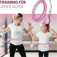 Inteligentný hula hoop Gymside Hoopside Pro Original – tichý, nepadá, pre začiatočníkov, na chudnutie, s masážnymi výstupkami, 18 odnímateľných článkov, ružový 6