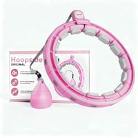 Inteligentný hula hoop Gymside Hoopside Pro Original – tichý, nepadá, pre začiatočníkov, na chudnutie, s masážnymi výstupkami, 18 odnímateľných článkov, ružový 1