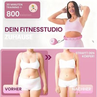 Inteligentný hula hoop Gymside Hoopside Pro Original – tichý, nepadá, pre začiatočníkov, na chudnutie, s masážnymi výstupkami, 18 odnímateľných článkov, ružový 2