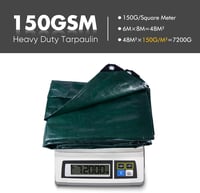 GZBtech Vízálló Takaróponyva 6x8m 150g/m² UV-stabil Medence Bútor Autó Védelem 3