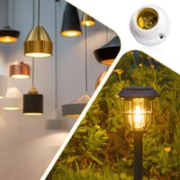 GZGXKJ E27 Adaptér na objímku, biely, 10 ks, univerzálna objímka na žiarovky, konektor E27, na verandu, do garáže, pivnice, pre energeticky úsporné žiarovky 5