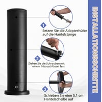 Adaptor manșon pentru discuri olimpice GZhaizhuan, de la 25 mm la 50 mm, set de 2 bucăți, adaptor pentru gantere de sală 4
