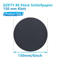 GZKTY Nedves száraz csiszolókorong 150 mm 80 db 600 800 1000 1200 1500 2000 3000 5000 szemcse, orbitális csiszolóhoz fafelületre fémre autól 2