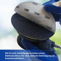 GZKTY Nedves száraz csiszolókorong 150 mm 80 db 600 800 1000 1200 1500 2000 3000 5000 szemcse, orbitális csiszolóhoz fafelületre fémre autól 3