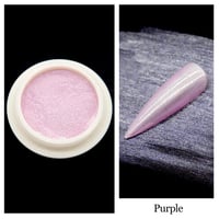 GZMAYUEN króm körömpor pigment - rózsaszín aurora / lila aurora gyöngy - 2 szín 8