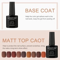 GZMAYUEN Shellac Base Coat és Matt Top Coat UV Gél Lakk Szett 10ml 4