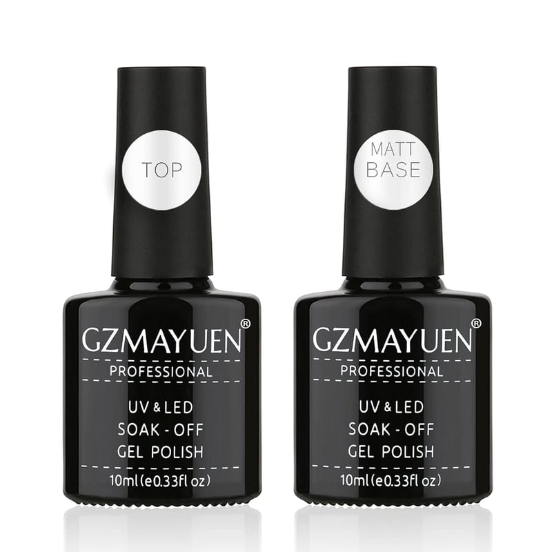 GZMAYUEN Shellac Base Coat és Matt Top Coat UV Gél Lakk Szett 10ml