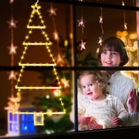 GZWY 87 cm LED Karácsonyi Ablakdekoráció Időzítővel, 8 Mód, Vízálló 8