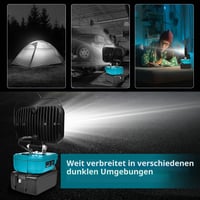 Proiector LED cu acumulator GZYZ pentru baterii Makita 18V, 90W 7500LM, reflector wireless, lampă de lucru pentru șantier cu port USB și Type-C, lampă de camping pentru grădină și garaj (fără acumulator) 5