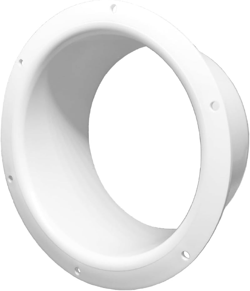 H&C VENT Fali Perem 150 mm Légkondicionáló Szellőzőrendszer Csatlakozó - PVC Fali Átvezetés Elszívó Tömlőhöz Klíma Ventillátor