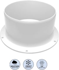 H&C VENT Fali Perem 150 mm Légkondicionáló Szellőzőrendszer Csatlakozó - PVC Fali Átvezetés Elszívó Tömlőhöz Klíma Ventillátor 3