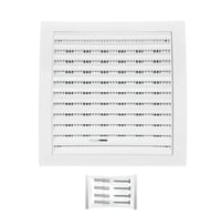 H&C VENT četvrtasta ventilacijska rešetka s kliznim zatvaračem i mrežicom protiv insekata - bijela - 150x150 mm 1