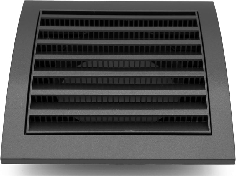 H&C VENT szellőzőrács 190x190mm rovarháló fekete szellőztetés