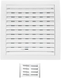 H&C VENT Szellőzőrács Négyzet Fehér 150x150mm Rovarháló Csúszka 1