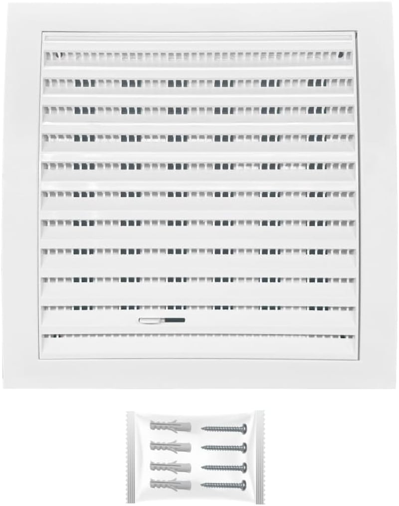 H&C VENT Szellőzőrács Négyzet Fehér 150x150mm Rovarháló Csúszka