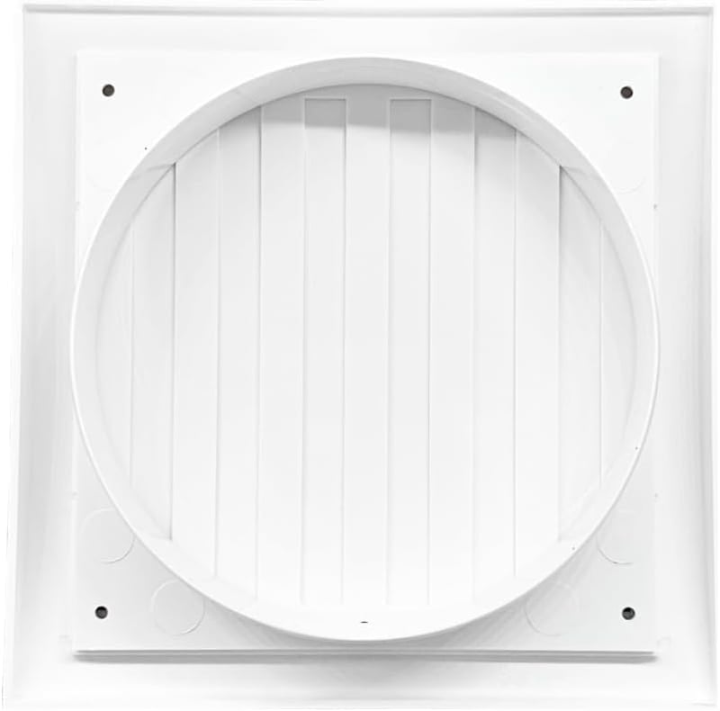 H&C VENT Szellőzőrács Négyzet Fehér 150x150mm Rovarháló Csúszka