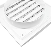H&C VENT Szellőzőrács Négyzet Fehér 150x150mm Rovarháló Csúszka 7