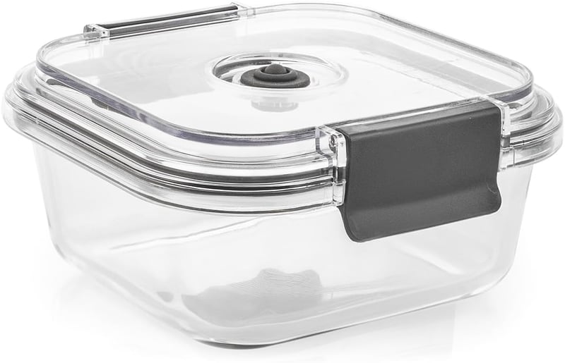 H&H Borosilicate üveg ételtartó 800ml légmentes fedővel négyzet alakú