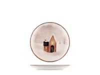 Set de masă de Crăciun H&H Cinnamon Glow din ceramică, 18 piese, cu decor de case nordice pentru ocazii de iarnă 4