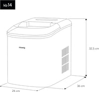 H.Koenig KB14 Jégkockakészítő Gép - 2,1 Literes Kapacitás, Ezüst Rozsdamentes Acél, Jéglapáttal, 120W Teljesítmény 5