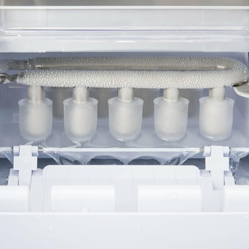 H.Koenig KB14 Jégkockakészítő Gép - 2,1 Literes Kapacitás, Ezüst Rozsdamentes Acél, Jéglapáttal, 120W Teljesítmény