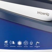 H.Koenig V7 gőzállomás 2200W, 5.5 bar nyomás, 120g/perc gőzlökés, kerámia talp 4