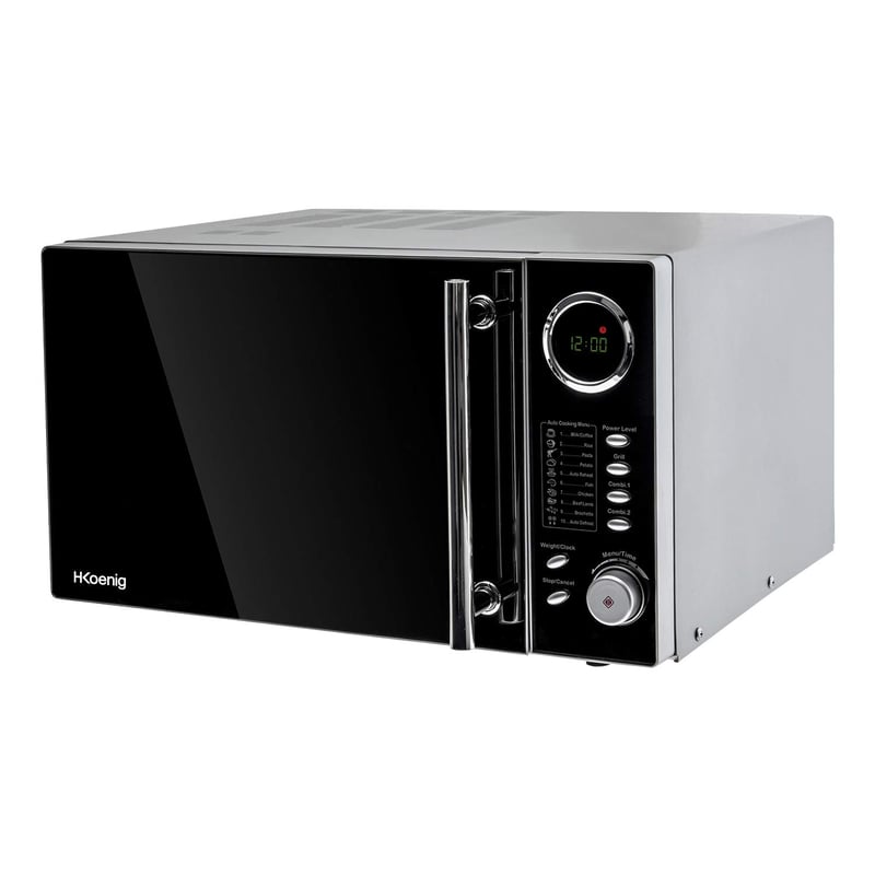H.Koenig VIO9 Mikrovalna pećnica s roštiljem, 900W, 25L, 10 Automatskih programa, LCD zaslon, Crna