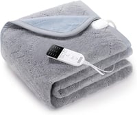 H2 Life Elektromos Melegítő Takaró 180x150 cm - 4 Hőfokozat, Vízálló, Automatikus Kikapcsolás, Energiatakarékos, Dupla Méretű Fűthető Pléd 1