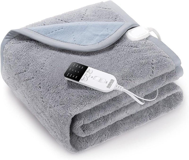 H2 Life Elektromos Melegítő Takaró 180x150 cm - 4 Hőfokozat, Vízálló, Automatikus Kikapcsolás, Energiatakarékos, Dupla Méretű Fűthető Pléd