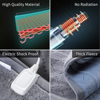 H2 Life Elektromos Melegítő Takaró 180x150 cm - 4 Hőfokozat, Vízálló, Automatikus Kikapcsolás, Energiatakarékos, Dupla Méretű Fűthető Pléd 7