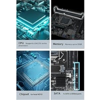 H310 LGA 1151 Micro ATX Alaplap, Gaming Alaplap, 8. és 9. Generációs Intel Core Processzor Támogatás, DDR4 2666 2400 2133 MHz Memória Kompatibilis 3