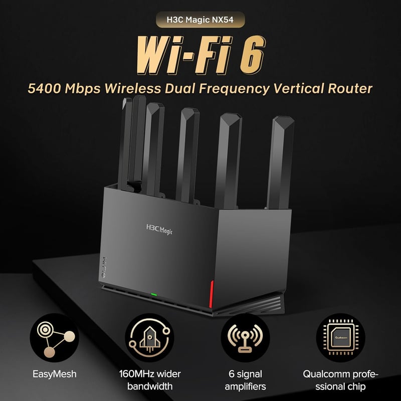 H3C Magic NX54 WiFi Router 5GHz 4804Mbps Gigabit portokkal