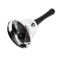 Clopoțel manual din oțel inoxidabil HAADI, clopoțel de Moș Crăciun cu mâner, clopoțel sonor pentru cină de Crăciun, clopoțel de masă pentru recepție, școală sau bucătărie 4